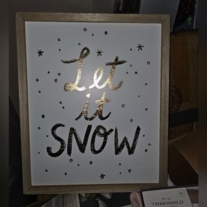 Wondershop "Let it Snow" sign
